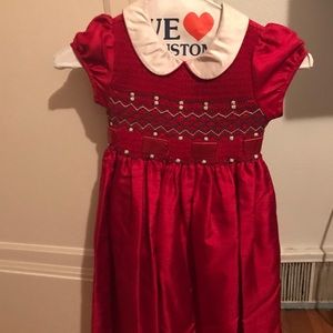 Red little girl’s dress